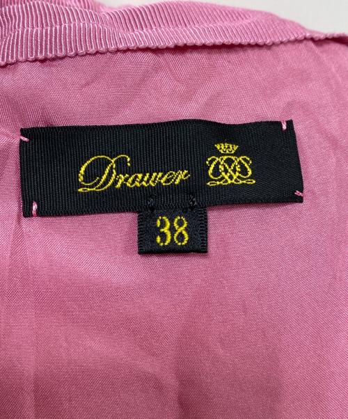 DRAWER（ドゥロワー）DRAWER (ドゥロワー) ブロックチェック シルクネップツイードスカート ピンク サイズ:size38の古着・服飾アイテム