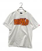 NEIGHBORHOODネイバーフッド）の古着「半袖カットソー」｜ホワイト×オレンジ