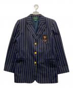 LAUREN RALPH LAURENローレン ラルフ ローレン）の古着「テーラードジャケット」｜ネイビー×グリーン