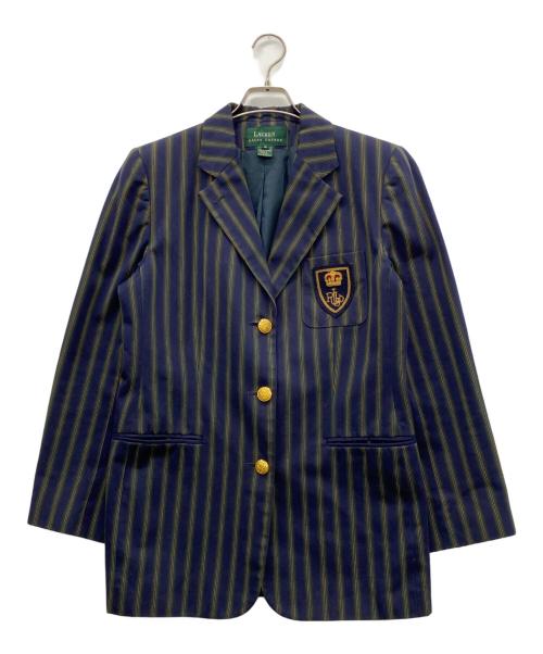 LAUREN RALPH LAUREN（ローレン ラルフ ローレン）LAUREN RALPH LAUREN (ローレン ラルフ ローレン) テーラードジャケット ネイビー×グリーン サイズ:SIZE 10の古着・服飾アイテム