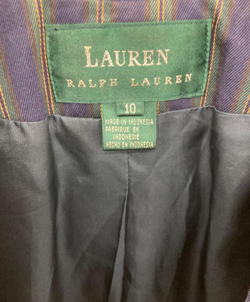 LAUREN RALPH LAUREN（ローレン ラルフ ローレン）LAUREN RALPH LAUREN (ローレン ラルフ ローレン) テーラードジャケット ネイビー×グリーン サイズ:SIZE 10の古着・服飾アイテム