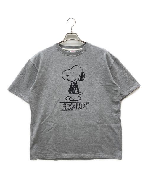 BROOKS BROTHERS（ブルックスブラザーズ）BROOKS BROTHERS (ブルックスブラザーズ) コラボヘビーウェイトTシャツ ライトグレー サイズ:Lの古着・服飾アイテム