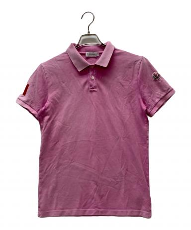 MONCLER ポロシャツ ロゴワッペン モンクレール くすみピンク XS 中古・古着通販】MONCLER (モンクレール) ポロシャツ ピンク サイズ:S