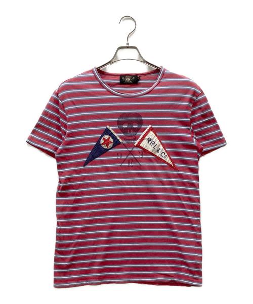 RRL（ダブルアールエル）RRL (ダブルアールエル) 半袖カットソー ブラウン×ブルー サイズ:Sの古着・服飾アイテム