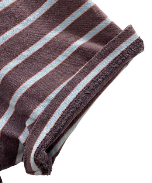 RALPH LAUREN（ラルフローレン）RALPH LAUREN (ラルフローレン) 半袖カットソー ブラウン×ブルー サイズ:Sの古着・服飾アイテム