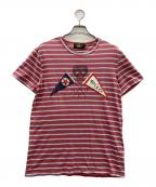 RALPH LAURENラルフローレン）の古着「半袖カットソー」｜レッド×ブルー