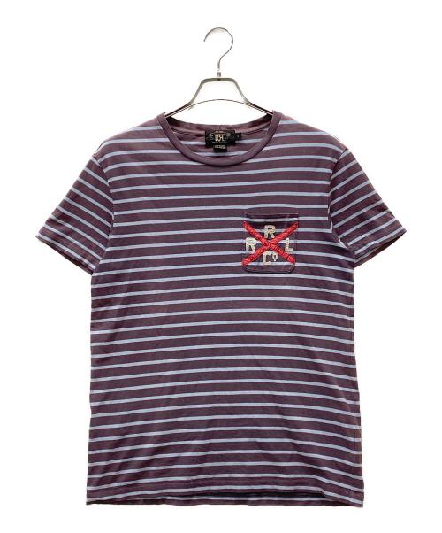 RRL（ダブルアールエル）RRL (ダブルアールエル) 半袖カットソー レッド×ブルー サイズ:Sの古着・服飾アイテム