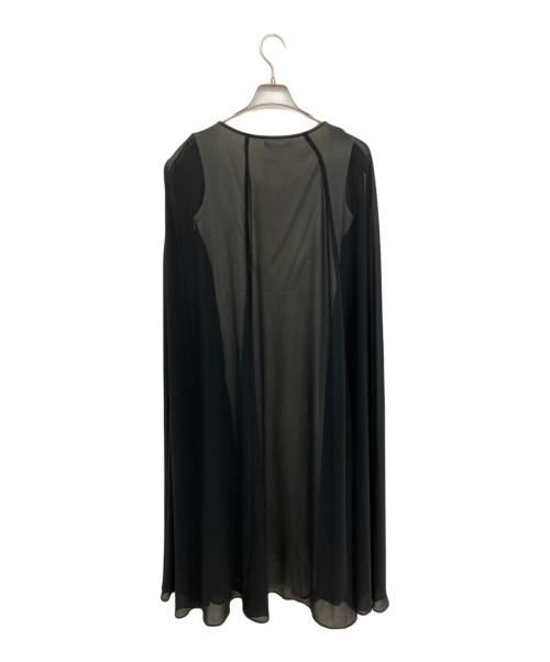 JENNE（ジェンヌ）JENNE (ジェンヌ) 2wayケープレイヤードワンピース ブラック×ベージュ サイズ:Sの古着・服飾アイテム