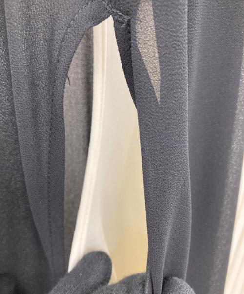 JENNE（ジェンヌ）JENNE (ジェンヌ) 2wayケープレイヤードワンピース ブラック×ベージュ サイズ:Sの古着・服飾アイテム
