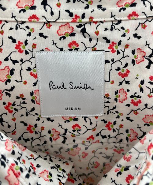 PAUL SMITH（ポールスミス）PAUL SMITH (ポールスミス) フラワープリントシャツ レッド サイズ:Ｍの古着・服飾アイテム