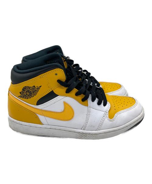NIKE（ナイキ）NIKE (ナイキ) AIR JORDAN 1 MID イエロー×ホワイト サイズ:27cmの古着・服飾アイテム