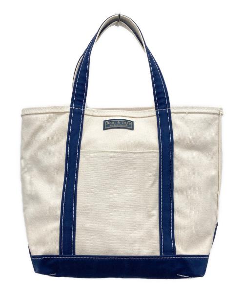 L.L.Bean（エルエルビーン）L.L.Bean (エルエルビーン) トートバッグ ホワイト×ネイビーの古着・服飾アイテム