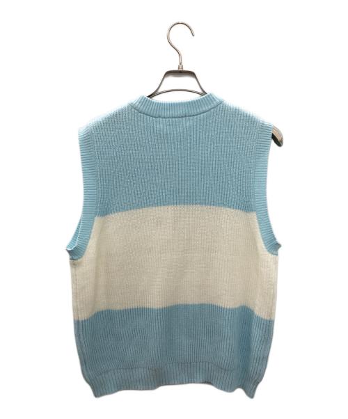 TTT MSW（ティー）TTT MSW (ティー) ニットベスト スカイブルー サイズ:Sの古着・服飾アイテム