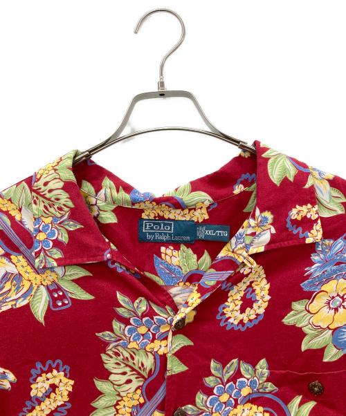 POLO RALPH LAUREN（ポロ・ラルフローレン）POLO RALPH LAUREN (ポロ・ラルフローレン) アロハシャツ レッド サイズ:XXLの古着・服飾アイテム