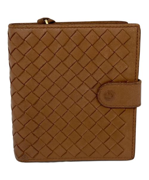 BOTTEGA VENETA（ボッテガベネタ）BOTTEGA VENETA (ボッテガベネタ) 2つ折り財布 ブラウンの古着・服飾アイテム