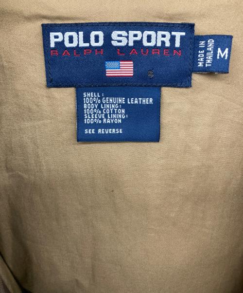 POLO SPORT（ポロスポーツ）POLO SPORT (ポロスポーツ) レザージャケット ブラウン サイズ:Ｍの古着・服飾アイテム