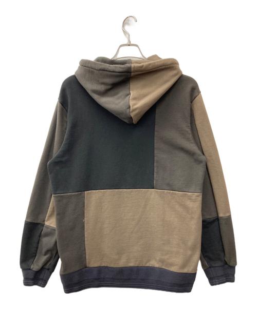 KUON（クオン）KUON (クオン) プルオーバーパーカー オリーブ×ブラック サイズ:Lの古着・服飾アイテム