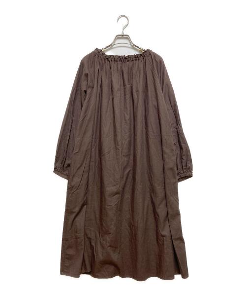 かぐれ（カグレ）かぐれ (カグレ) 長袖ワンピース ブラウン サイズ:SIZE Freeの古着・服飾アイテム