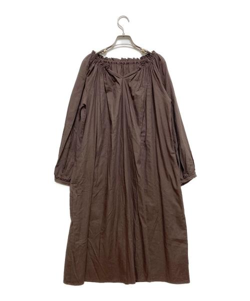 かぐれ（カグレ）かぐれ (カグレ) 長袖ワンピース ブラウン サイズ:SIZE Freeの古着・服飾アイテム