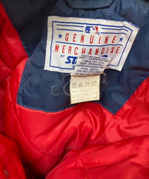 STARTER（スターター）STARTER (スターター) indians (インディアンズ) 中綿ジャケット レッド×ネイビー サイズ:Ｍの古着・服飾アイテム