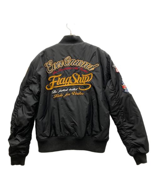 FLAGSHIP（フラッグシップ）FLAGSHIP (フラッグシップ) MA-1ジャケット ブラック×オレンジ サイズ:Lの古着・服飾アイテム