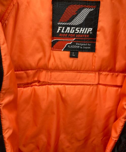 FLAGSHIP（フラッグシップ）FLAGSHIP (フラッグシップ) MA-1ジャケット ブラック×オレンジ サイズ:Lの古着・服飾アイテム