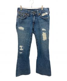 TRUE RELIGION（トゥルー レリジョン）の古着「ダメージデニムパンツ」｜インディゴ