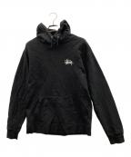 stussyステューシー）の古着「プルオーバーパーカー」｜ブラック