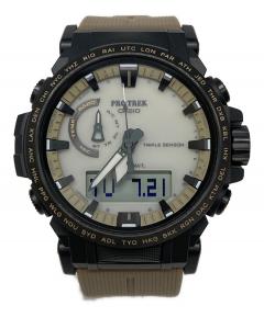 中古・古着通販】CASIO (カシオ) PRO TREKデジアナウォッチ ブラック