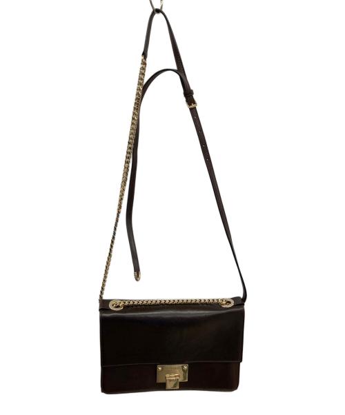 JIMMY CHOO（ジミーチュウ）JIMMY CHOO (ジミーチュウ) チェーンショルダーバッグ ブラウンの古着・服飾アイテム