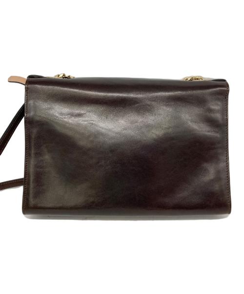 JIMMY CHOO（ジミーチュウ）JIMMY CHOO (ジミーチュウ) チェーンショルダーバッグ ブラウンの古着・服飾アイテム