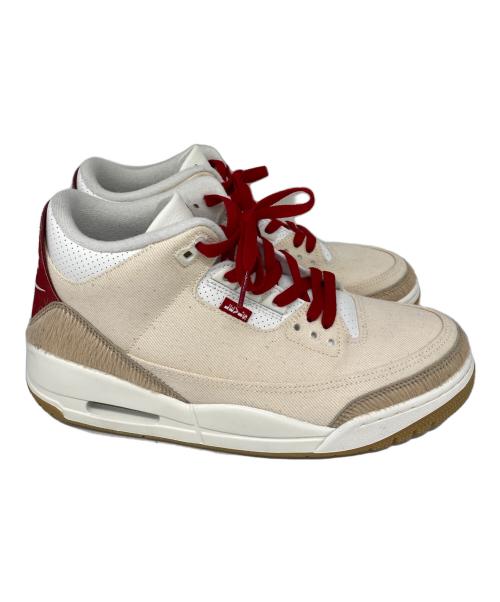 NIKE（ナイキ）NIKE (ナイキ) LEVI'S (リーバイス) Air Jordan 3 Retro SP ベージュ×レッド サイズ:27.5cmの古着・服飾アイテム