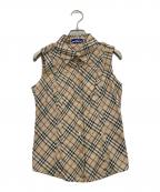 BURBERRY BLUE LABELバーバリー ブルー レーベル）の古着「ノースリーブシャツ」｜ベージュ