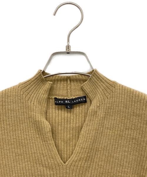 RALPH LAUREN（ラルフローレン）RALPH LAUREN (ラルフローレン) 半袖ニット カーキ サイズ:Lの古着・服飾アイテム