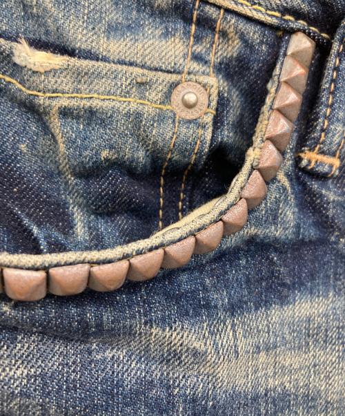 Hysteric Glamour（ヒステリックグラマー）Hysteric Glamour (ヒステリックグラマー) スタッズデニムパンツ ブルー サイズ:XXSの古着・服飾アイテム