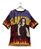 Hysteric Glamourヒステリックグラマー）の古着「ニットプルオーバー」｜ブラック×イエロー