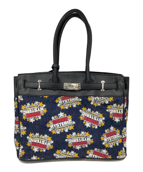 Hysteric Glamour（ヒステリックグラマー）Hysteric Glamour (ヒステリックグラマー) トートバッグ ブラック×ネイビーの古着・服飾アイテム