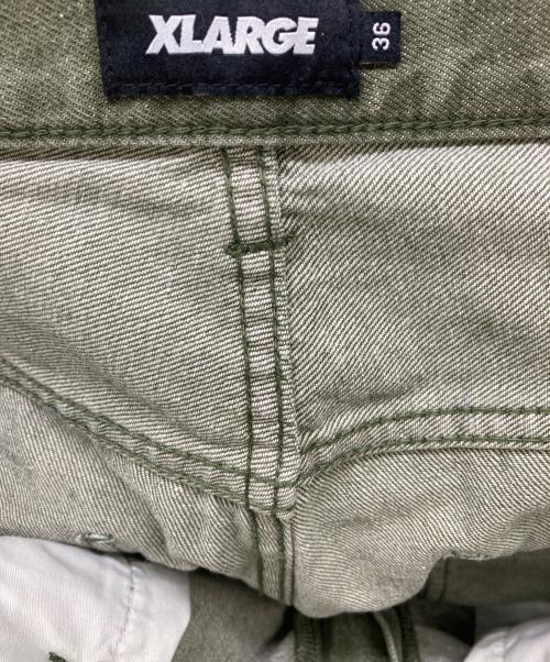 X-LARGE（エクストララージ）X-LARGE (エクストララージ) バギーデニムパンツ オリーブ サイズ:36inchの古着・服飾アイテム