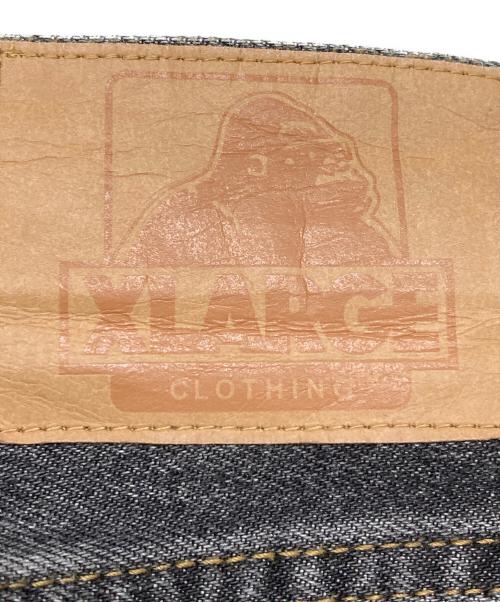 X-LARGE（エクストララージ）X-LARGE (エクストララージ) LAステッチ ワイドレッグデニムパンツ グレー サイズ:36inchの古着・服飾アイテム