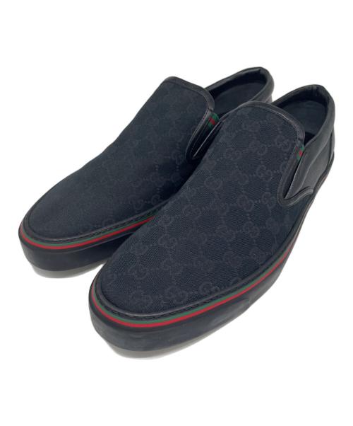 GUCCI（グッチ）GUCCI (グッチ) ローカットスニーカー ブラック サイズ:14.5の古着・服飾アイテム