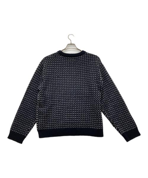 BACKERS（バッカーズ）BACKERS (バッカーズ) バーズアイニット ネイビー サイズ:Lの古着・服飾アイテム