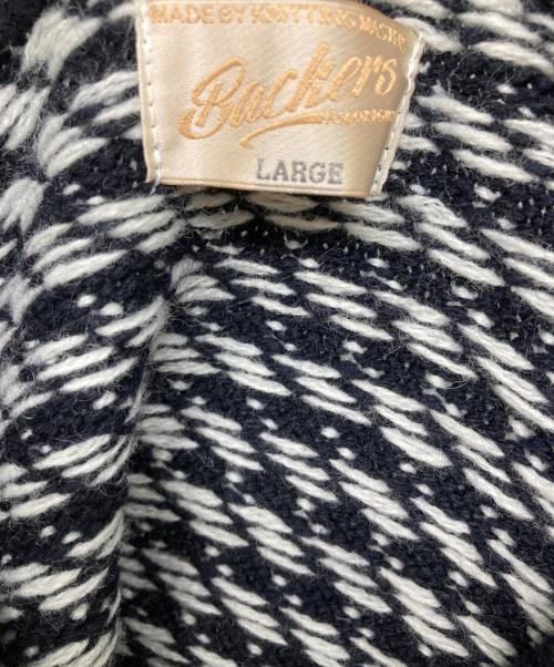 BACKERS（バッカーズ）BACKERS (バッカーズ) バーズアイニット ネイビー サイズ:Lの古着・服飾アイテム