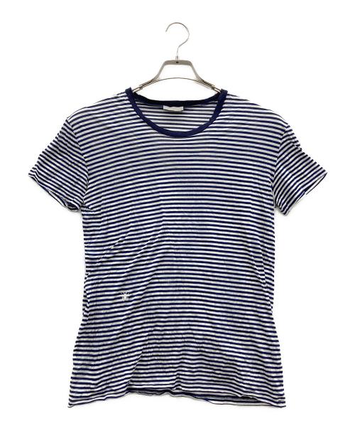Dior（ディオール）Dior (ディオール) ボーダーTシャツ ネイビー×ホワイト サイズ:Ｍの古着・服飾アイテム