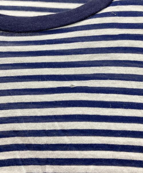 Dior（ディオール）Dior (ディオール) ボーダーTシャツ ネイビー×ホワイト サイズ:Ｍの古着・服飾アイテム