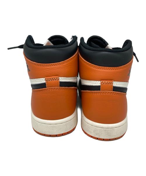 NIKE（ナイキ）NIKE (ナイキ) AIR JORDAN1 RETORO HIGH OG ブラック×オレンジ サイズ:26cmの古着・服飾アイテム