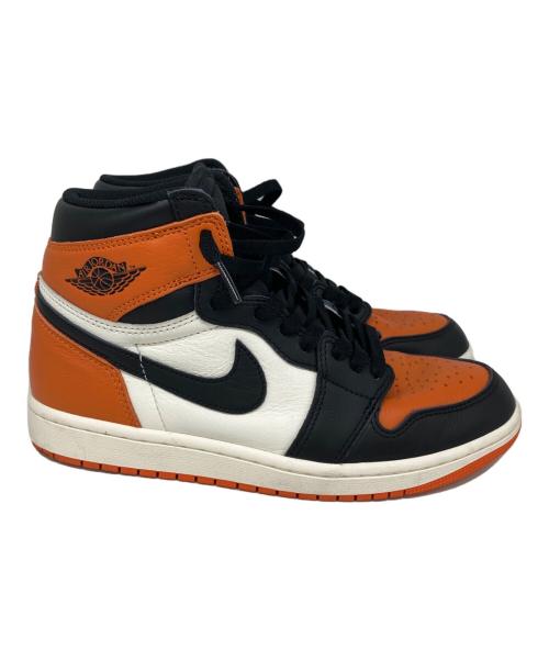 NIKE（ナイキ）NIKE (ナイキ) AIR JORDAN1 RETORO HIGH OG ブラック×オレンジ サイズ:26cmの古着・服飾アイテム