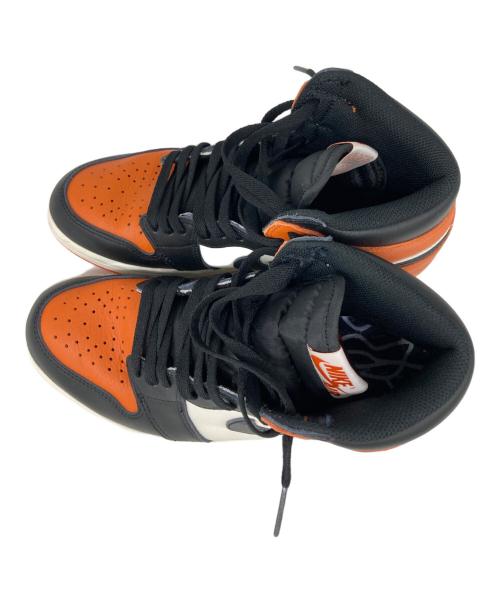 NIKE（ナイキ）NIKE (ナイキ) AIR JORDAN1 RETORO HIGH OG ブラック×オレンジ サイズ:26cmの古着・服飾アイテム