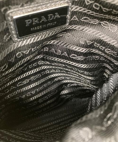PRADA（プラダ）PRADA (プラダ) Re-Nylon xサフィアーノレザー ショルダーバッグ ブラックの古着・服飾アイテム