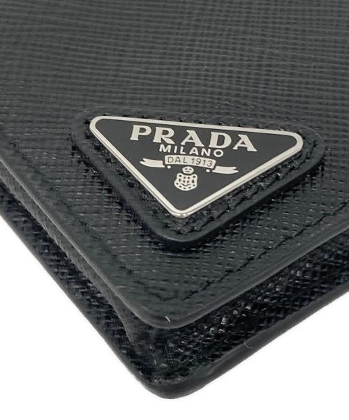 PRADA（プラダ）PRADA (プラダ) サファイアーノレザーカードケース ブラックの古着・服飾アイテム