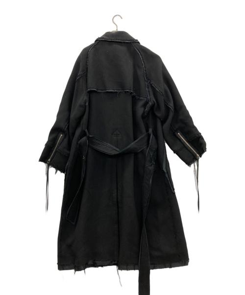 MAISON SPECIAL（メゾンスペシャル）MAISON SPECIAL (メゾンスペシャル) エアロギャバBOROBOROプライムオーバーカットオフステンカラーコート ブラック サイズ:01の古着・服飾アイテム